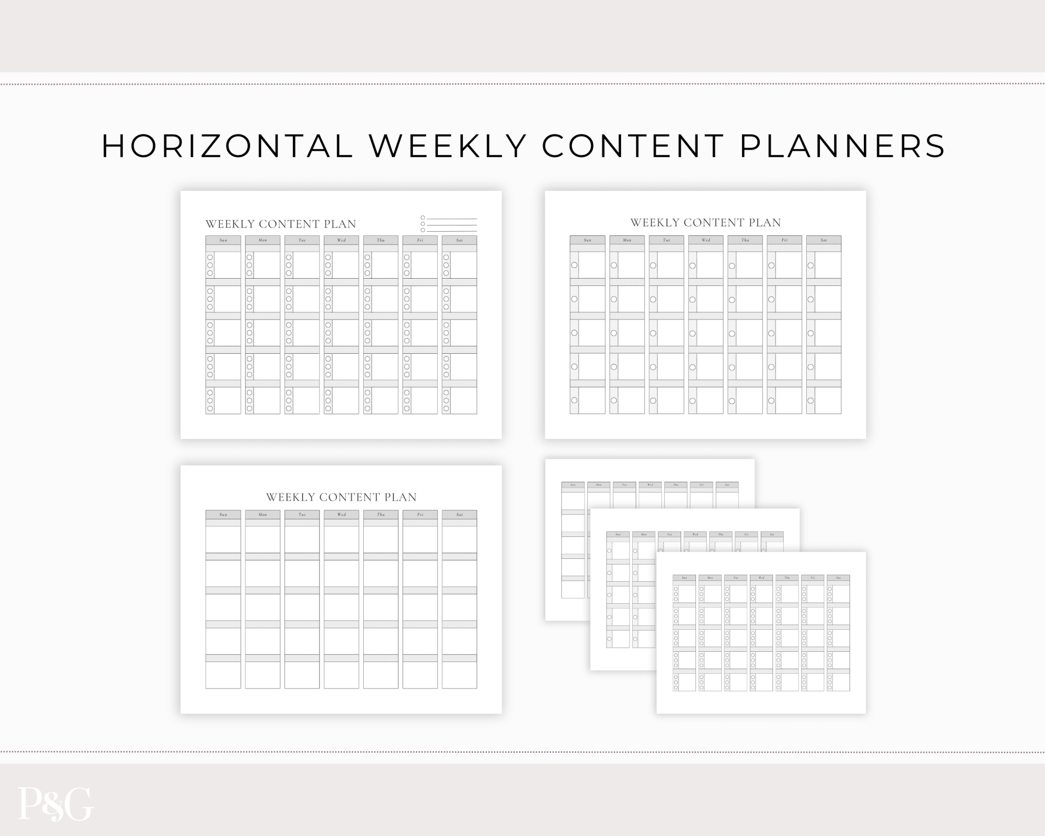 Content Planner Printable - Palm &amp; Grace
