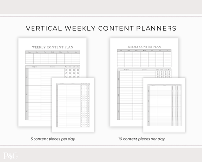 Content Planner Printable - Palm &amp; Grace