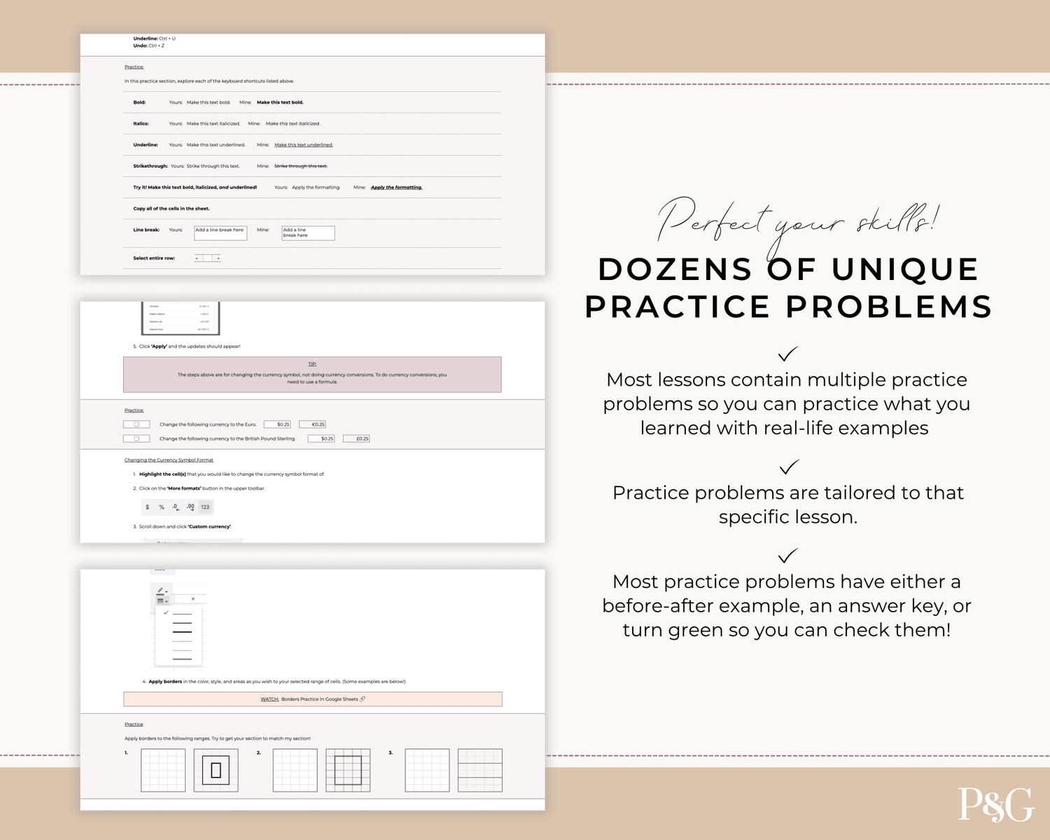 Crack The Code: Google Sheets Basics Workbook - Palm &amp; Grace