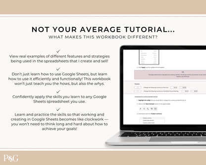 Crack The Code: Google Sheets Basics Workbook - Palm &amp; Grace