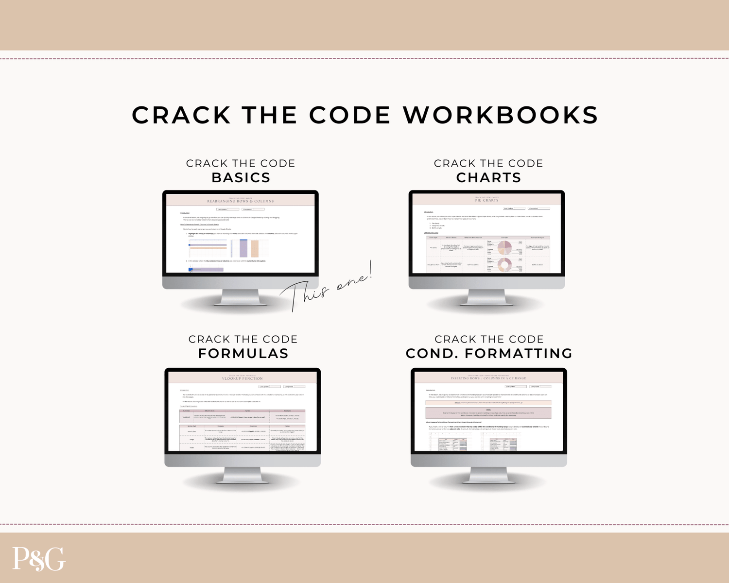 Crack The Code: Google Sheets Basics Workbook - Palm &amp; Grace