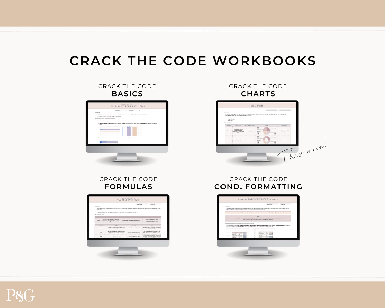 Crack The Code: Google Sheets Charts Workbook - Palm &amp; Grace