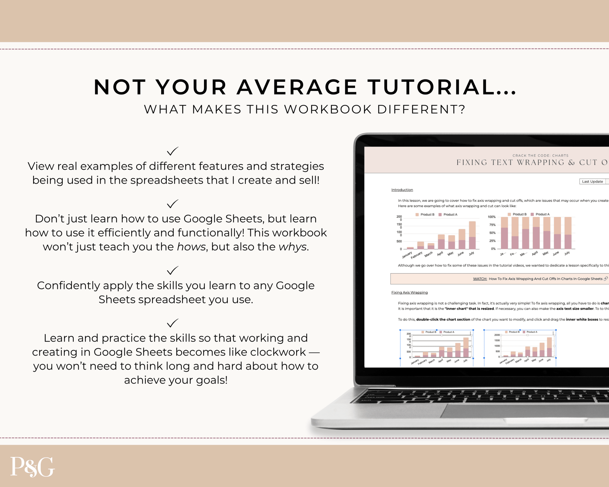 Crack The Code: Google Sheets Charts Workbook - Palm &amp; Grace