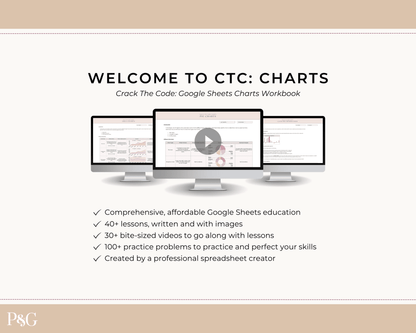 Crack The Code: Google Sheets Charts Workbook - Palm &amp; Grace