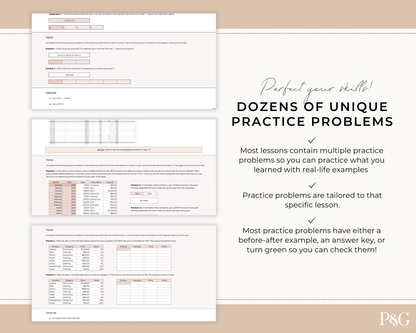 Crack The Code: Google Sheets Formulas Workbook - Palm &amp; Grace