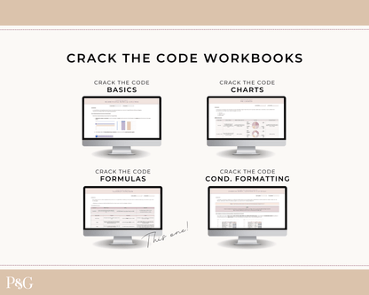 Crack The Code: Google Sheets Formulas Workbook - Palm &amp; Grace