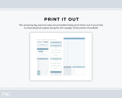 Cruise Planner Spreadsheet for Google Sheets (Commercial Multi - Client License) - Palm &amp; Grace