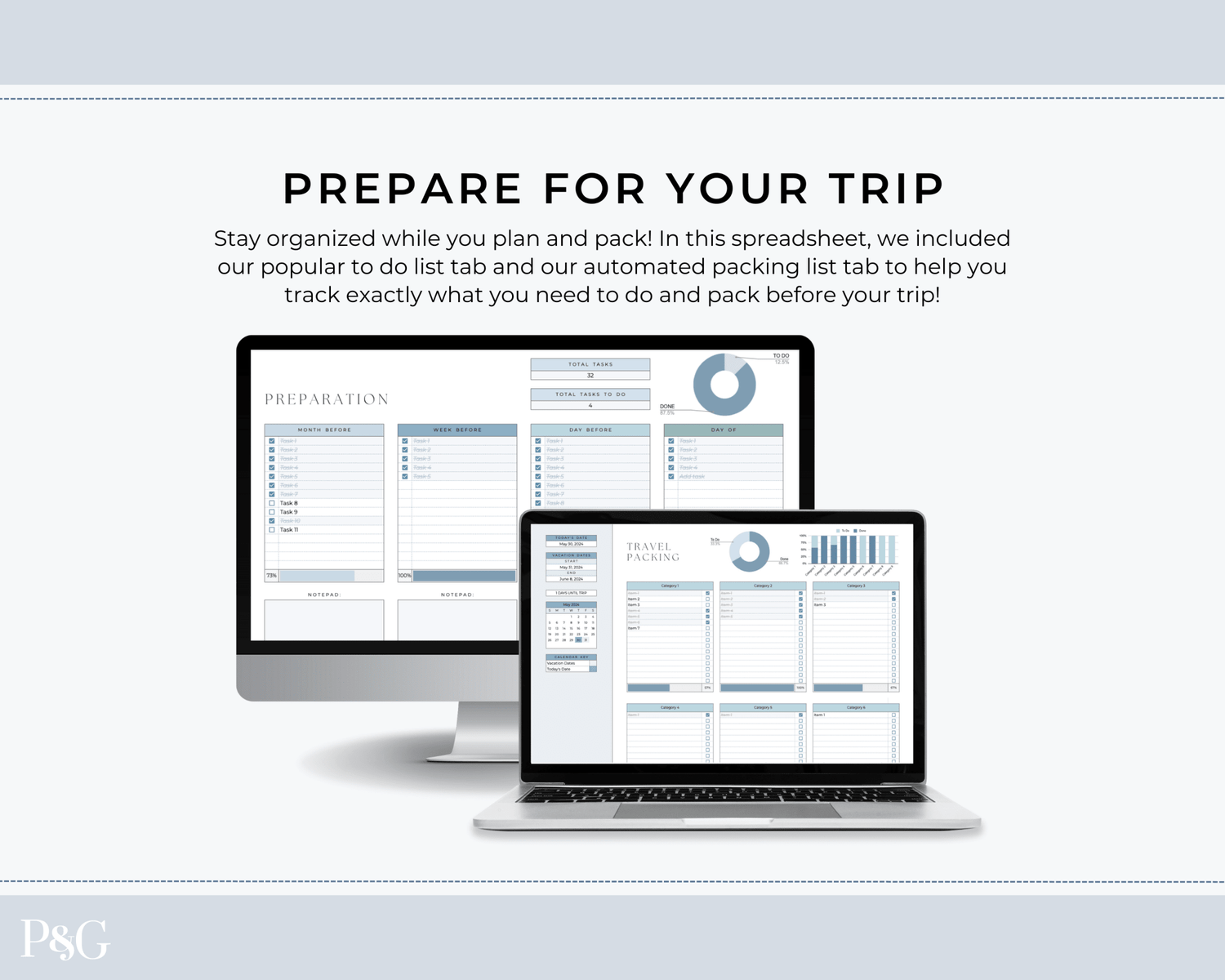 Cruise Planner Spreadsheet for Google Sheets (Commercial Multi - Client License) - Palm &amp; Grace