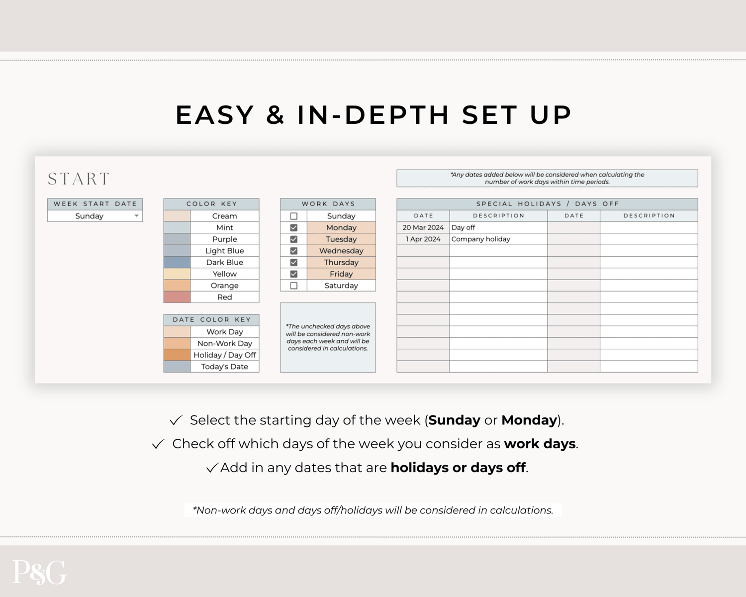 Gantt Chart To Do List Template for Google Sheets - Palm &amp; Grace