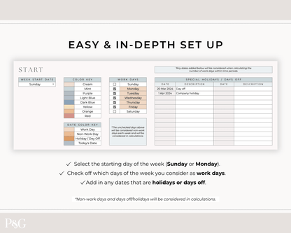 Gantt Chart To Do List Template for Google Sheets - Palm &amp; Grace