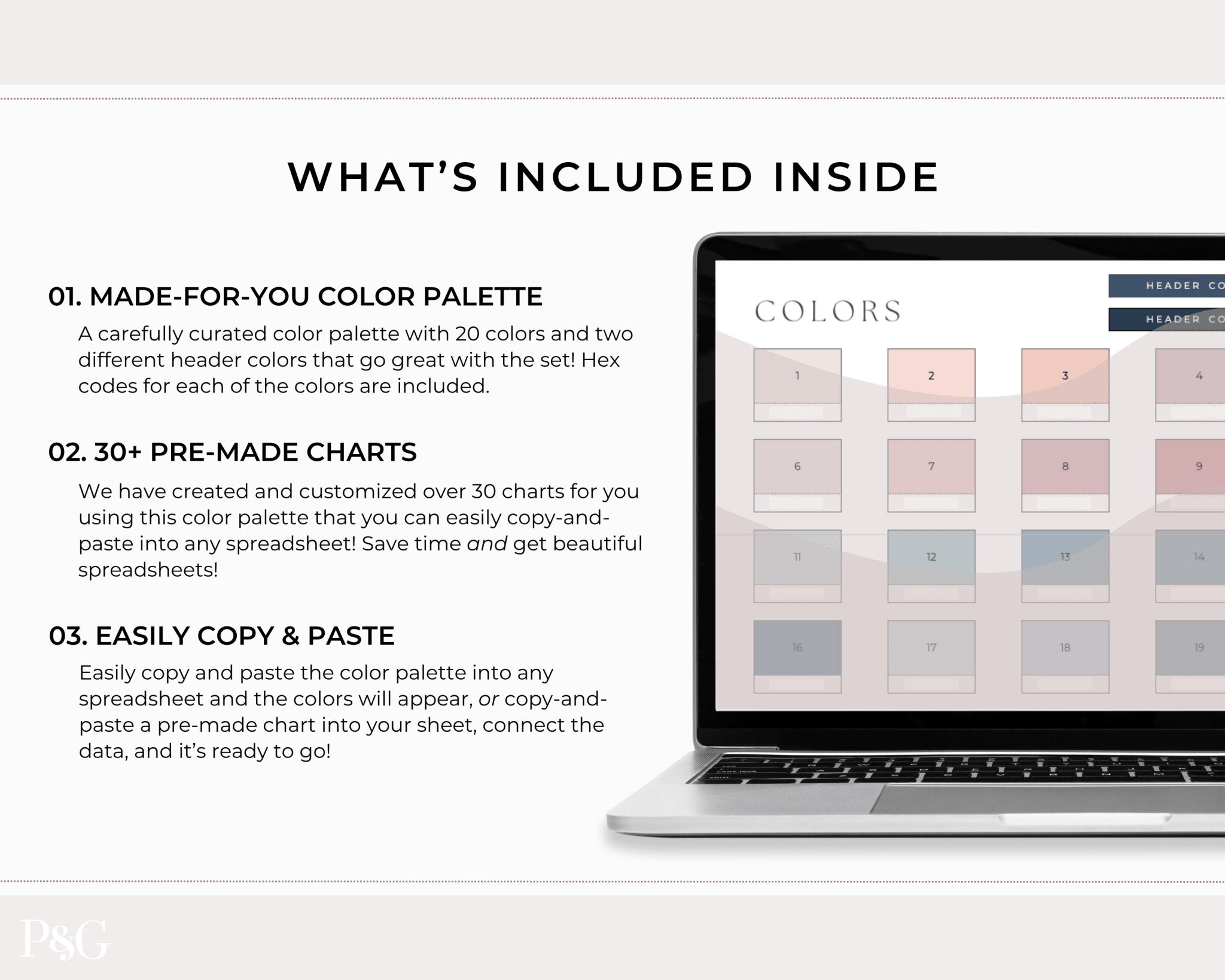 Google Sheets Design Sets - Palm &amp; Grace