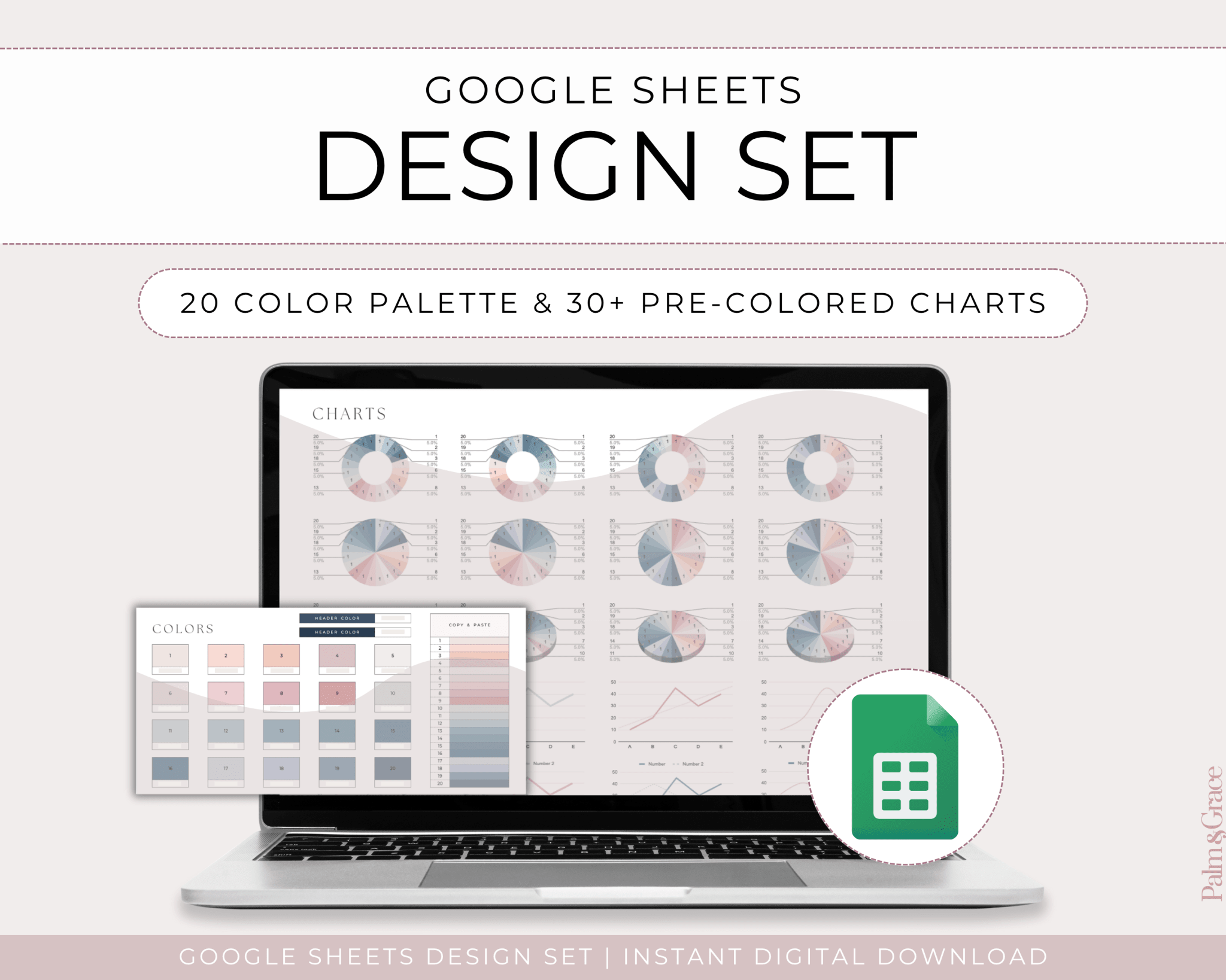 Google Sheets Design Sets - Palm &amp; Grace