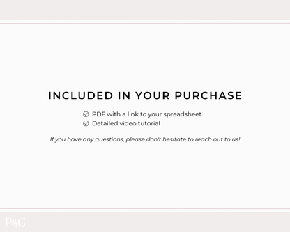 Google Sheets Design Sets - Palm &amp; Grace