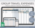 Group Travel Expense Tracker Spreadsheet For Google Sheets - Palm & Grace