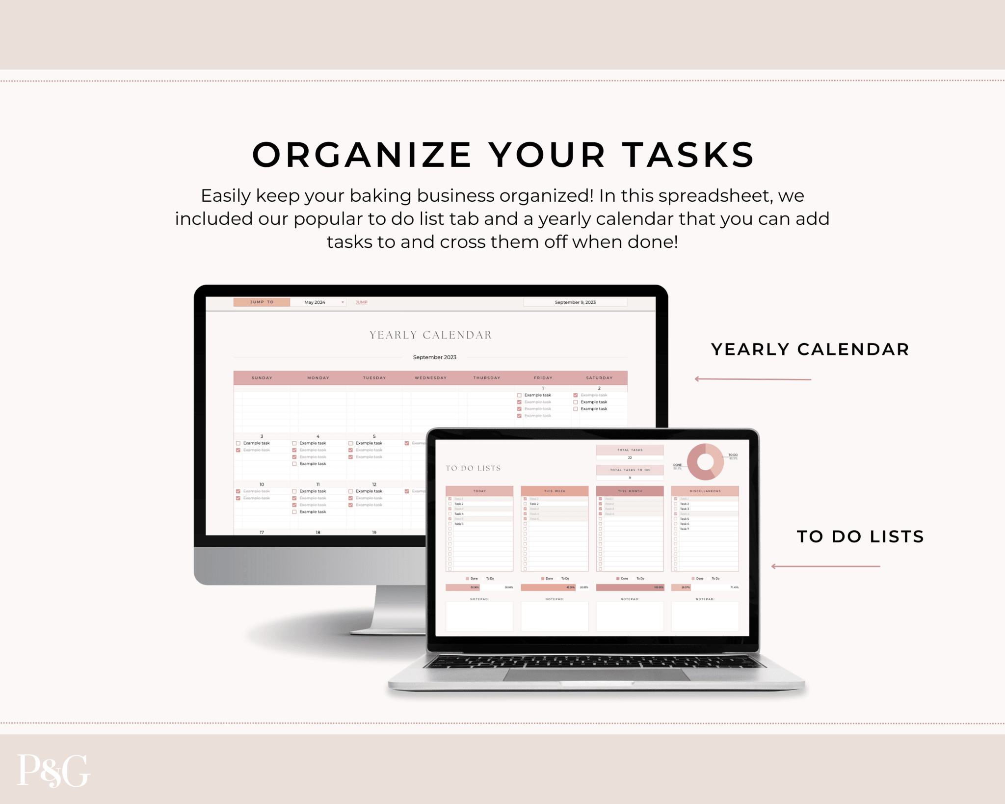 Home Bakery Business Planner Spreadsheet for Google Sheets - Palm &amp; Grace