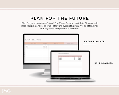 Home Bakery Business Planner Spreadsheet for Google Sheets - Palm &amp; Grace
