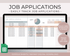 Job Application Tracker Spreadsheet for Google Sheets - Palm & Grace