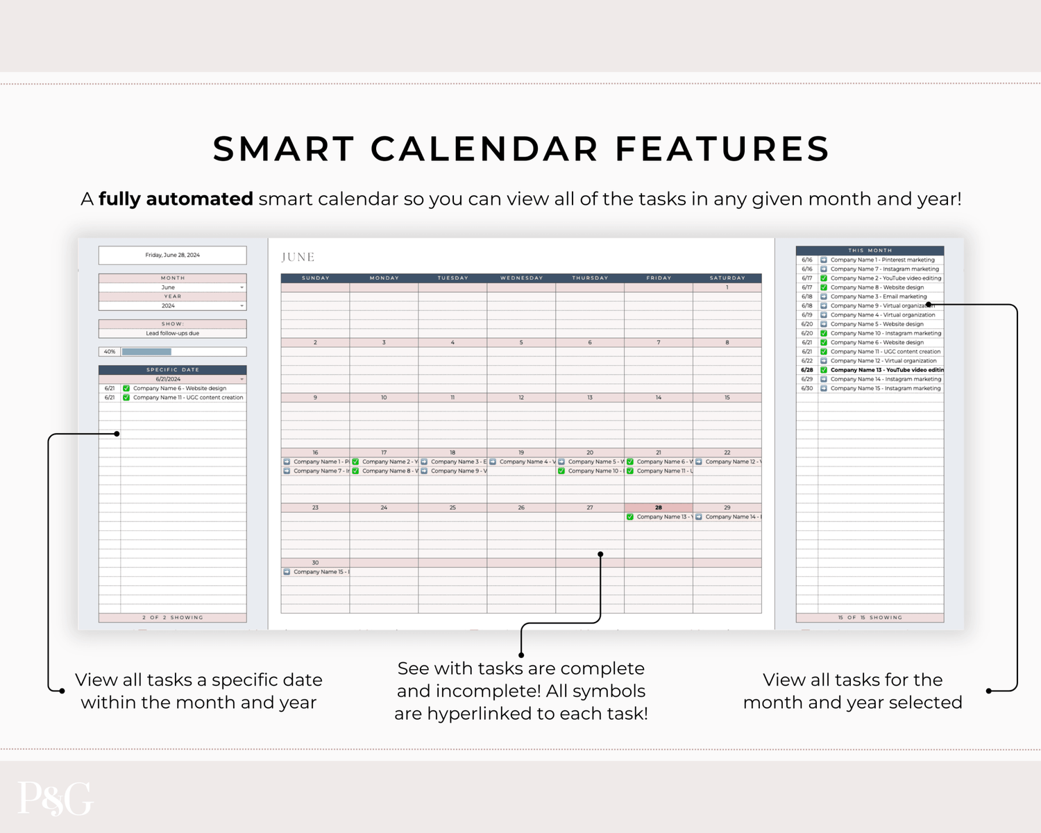 Lead Tracker Template for Google Sheets - Palm &amp; Grace