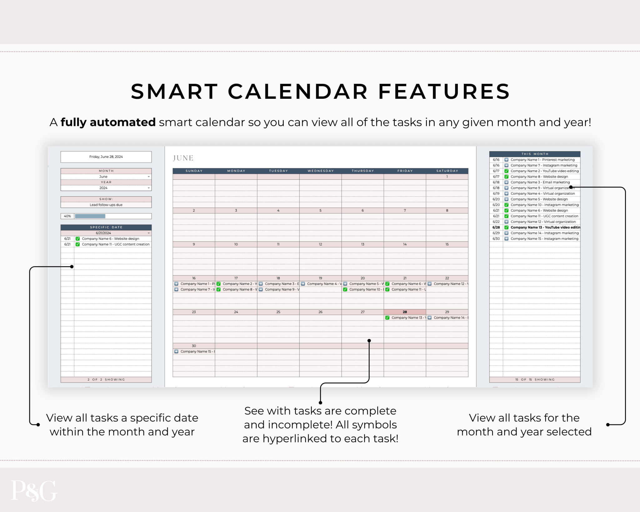 Lead Tracker Template for Google Sheets - Palm &amp; Grace