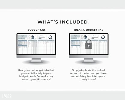 Monthly Budget Spreadsheet Template for Google Sheets - Palm &amp; Grace
