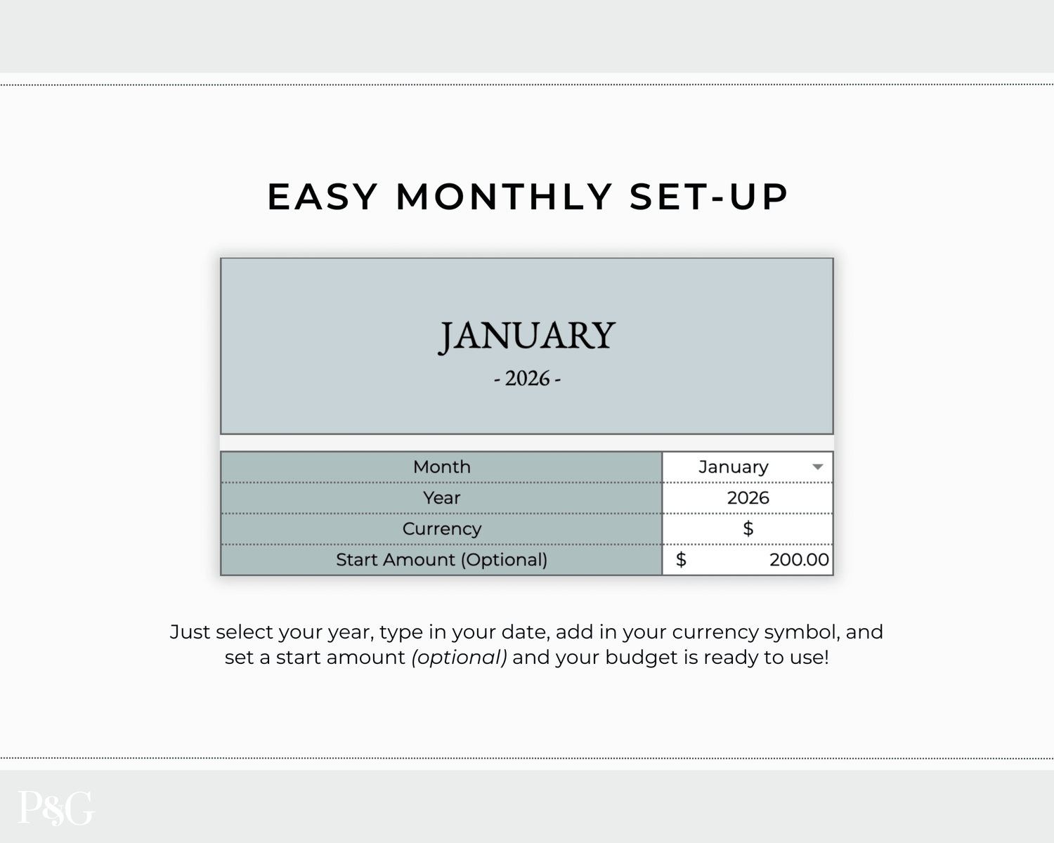 Monthly Budget Spreadsheet Template for Google Sheets - Palm &amp; Grace