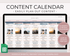 Monthly Social Media Content Calendar for Google Sheets - Palm & Grace 