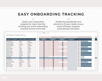 Onboarding Checklist Template for Google Sheets - Palm &amp; Grace
