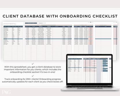 Onboarding Checklist Template for Google Sheets - Palm &amp; Grace