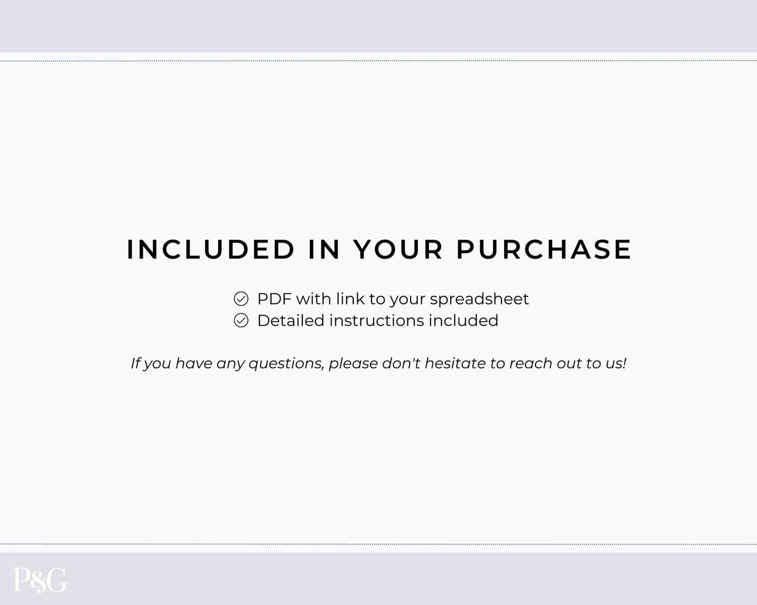 Packing List Template for Google Sheets (Commercial Multi - Client License) - Palm &amp; Grace