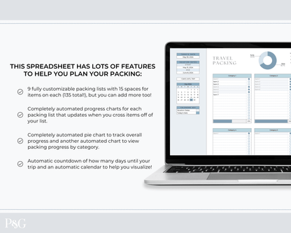 Packing List Template for Google Sheets (Commercial Multi - Client License) - Palm &amp; Grace
