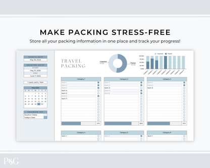 Packing List Template for Google Sheets (Commercial Multi - Client License) - Palm &amp; Grace