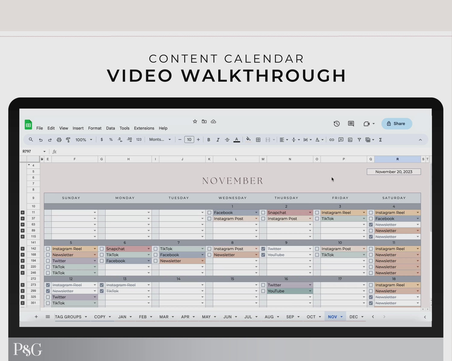 Content Creator Spreadsheet BUNDLE for Google Sheets