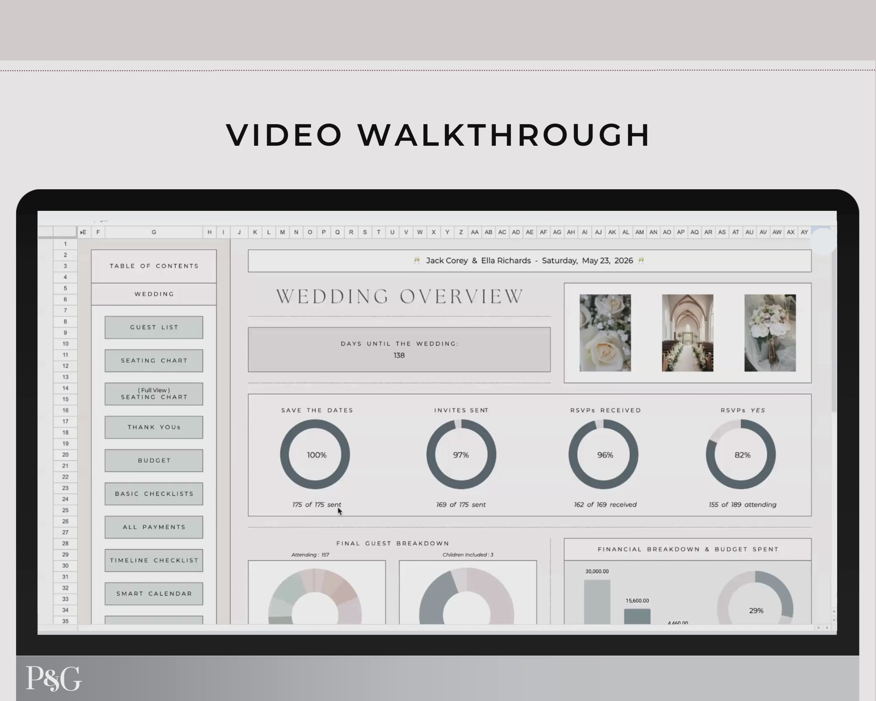 Wedding Planner Spreadsheet Template For Google Sheets (Version 2.0)
