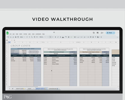 Group Travel Expense Tracker Spreadsheet For Google Sheets