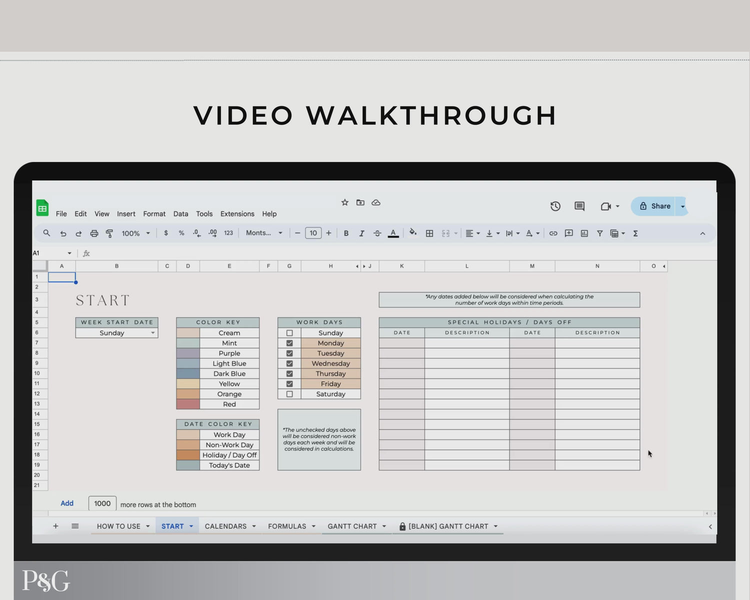 Gantt Chart To Do List Template for Google Sheets
