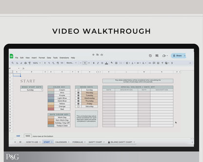 Gantt Chart To Do List Template for Google Sheets