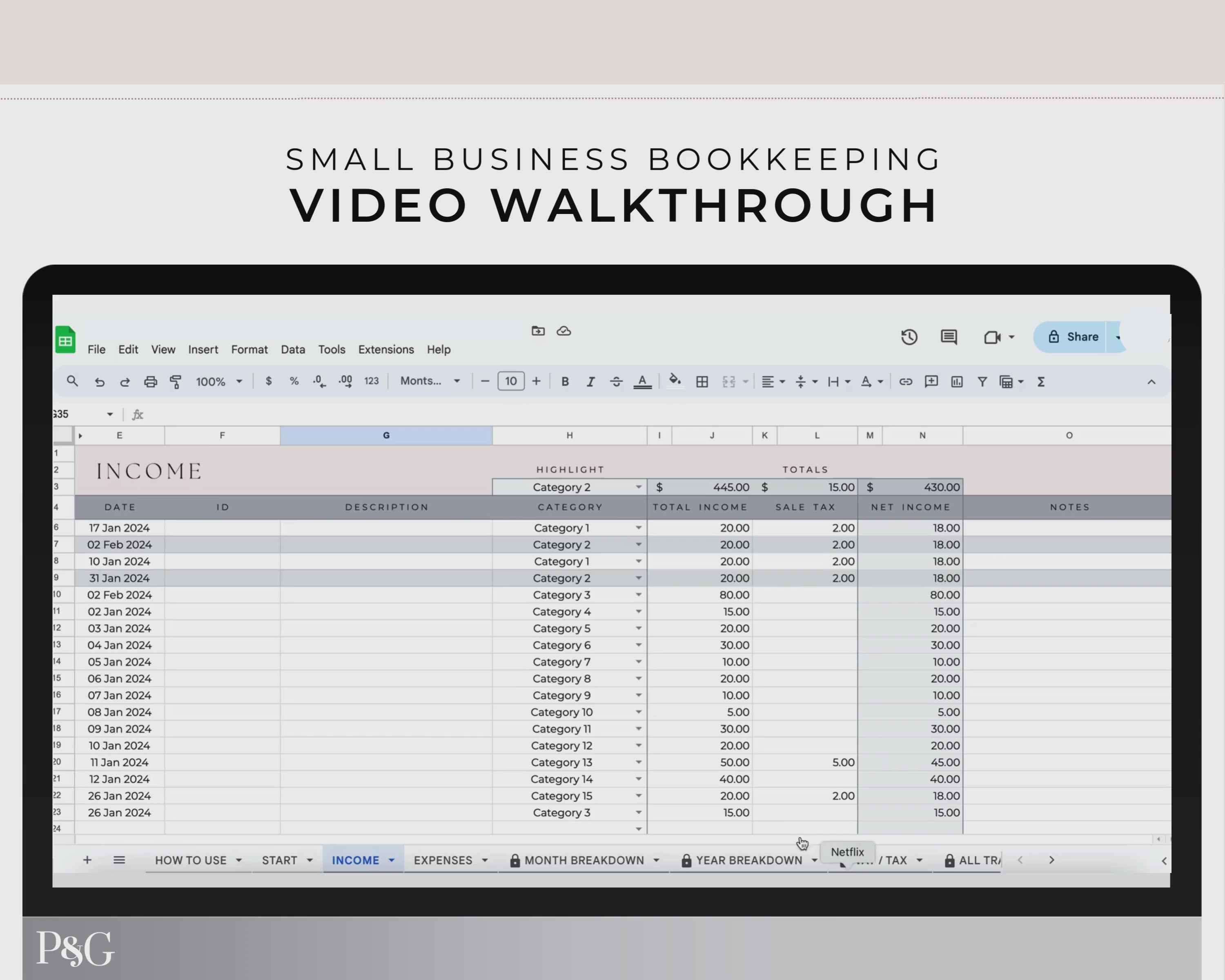 Content Creator Spreadsheet BUNDLE for Google Sheets