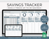 Savings Tracker Google Sheets Spreadsheet Template - Palm & Grace