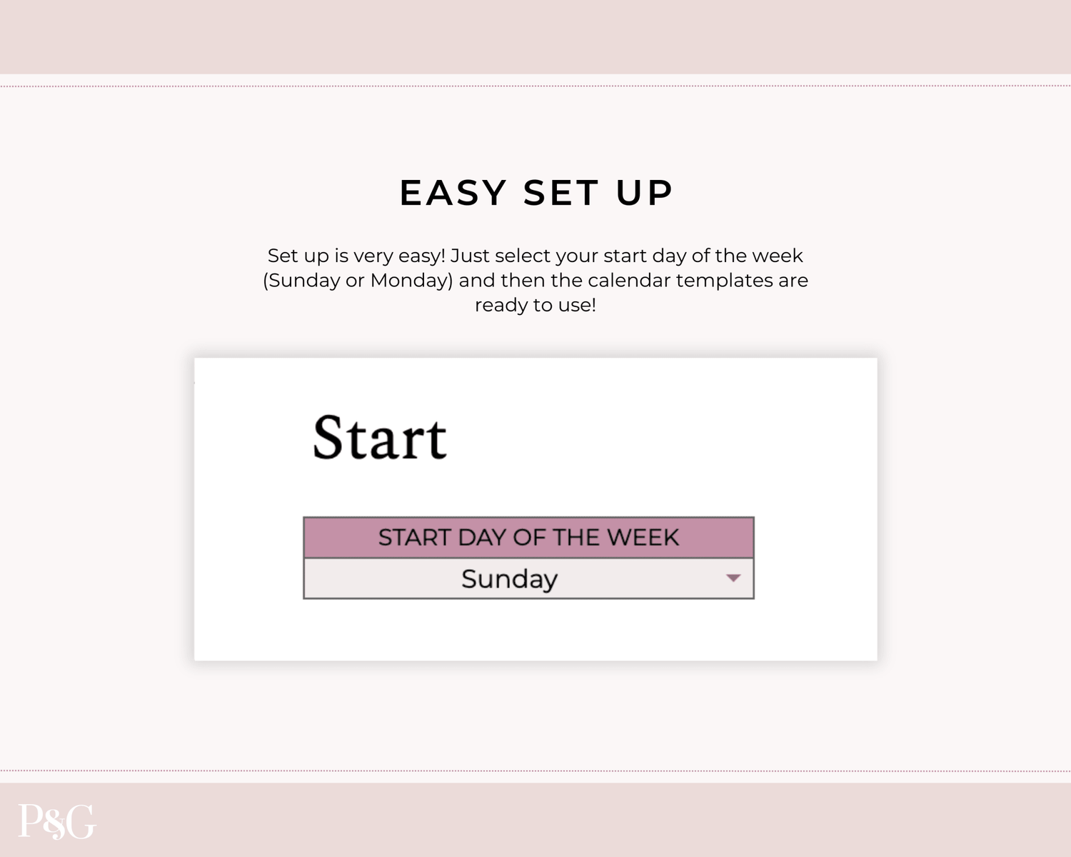 To - Do List Calendar Spreadsheet for Google Sheets - Palm &amp; Grace