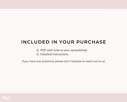To - Do List Calendar Spreadsheet for Google Sheets - Palm &amp; Grace