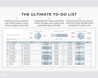 Travel Agent Planner Spreadsheet for Google Sheets - Palm &amp; Grace