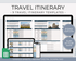 Travel Itinerary Templates for Google Sheets - Palm & Grace
