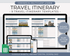 Travel Itinerary Templates for Google Sheets (Commercial Multi - Client License) - Palm & Grace