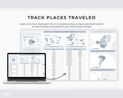 Travel Spreadsheet BUNDLE for Google Sheets - Palm &amp; Grace