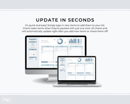 Travel Spreadsheet BUNDLE for Google Sheets - Palm &amp; Grace