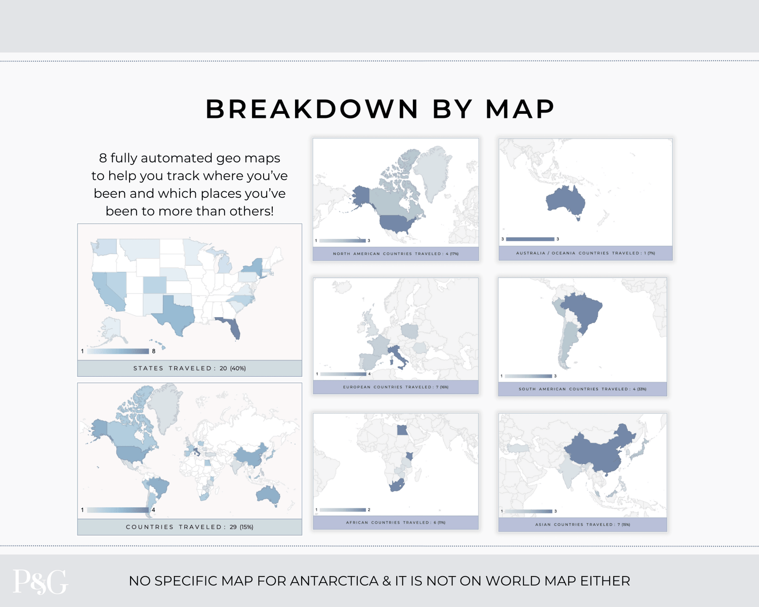 Travel Spreadsheet BUNDLE for Google Sheets - Palm &amp; Grace