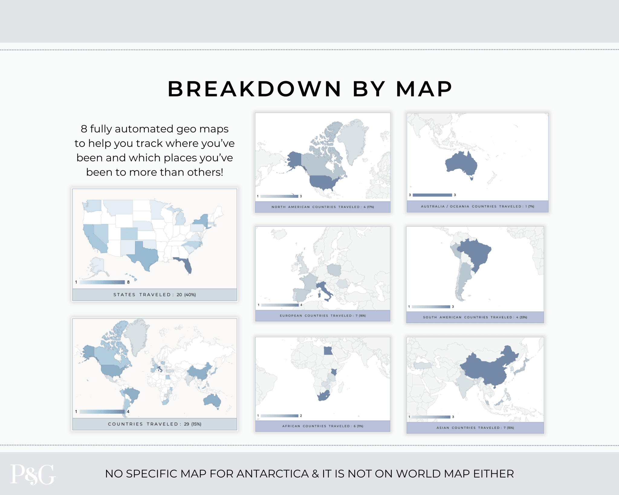 Travel Tracker Spreadsheet Template for Google Sheets - Palm &amp; Grace