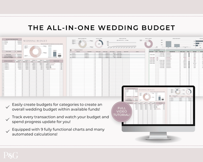 Wedding Budget Spreadsheet Template for Google Sheets (Version 2.0) - Palm &amp; Grace