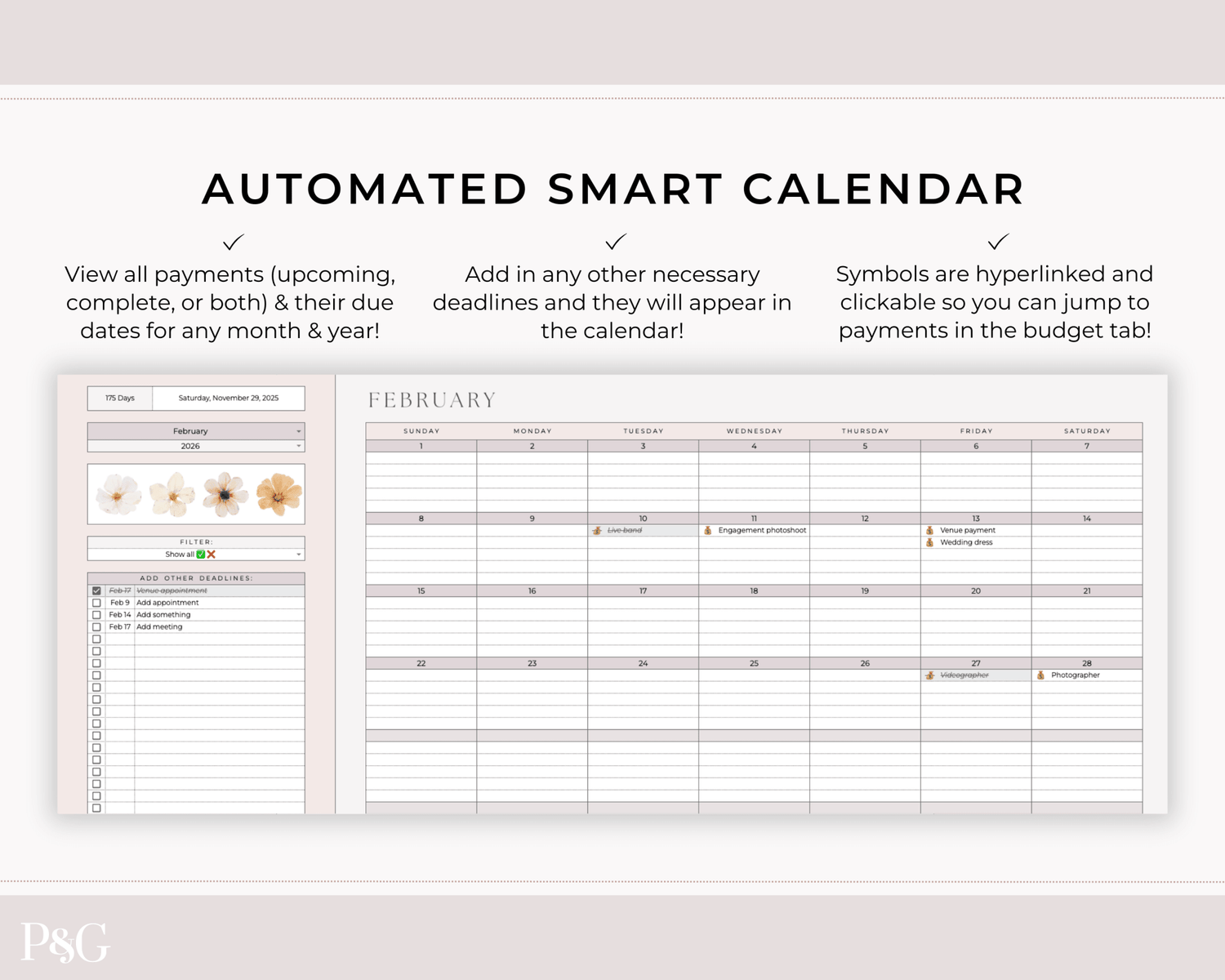Wedding Budget Spreadsheet Template for Google Sheets (Version 2.0) - Palm &amp; Grace