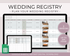 Wedding Registry Planner Template For Google Sheets - Palm & Grace